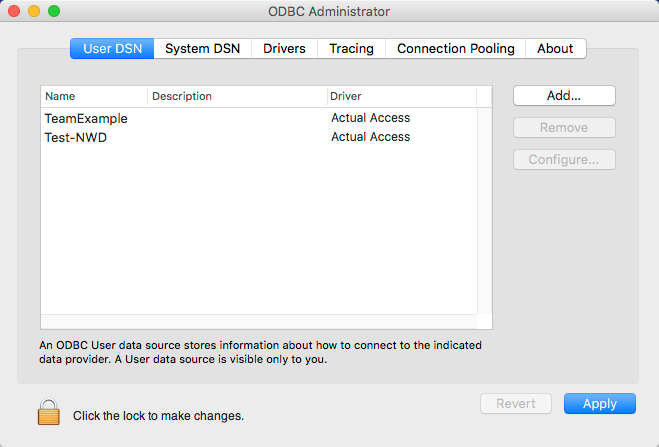 uninstall odbc manager mac